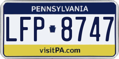 PA license plate LFP8747