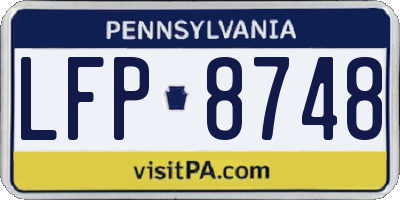 PA license plate LFP8748