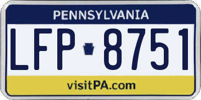 PA license plate LFP8751
