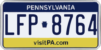 PA license plate LFP8764