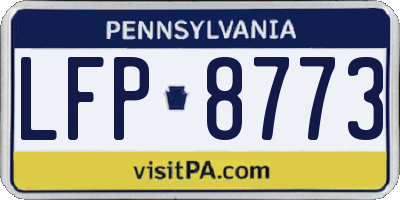 PA license plate LFP8773