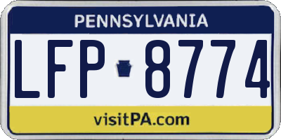 PA license plate LFP8774