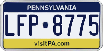 PA license plate LFP8775