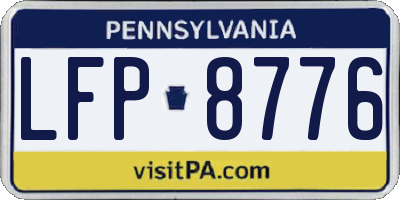 PA license plate LFP8776