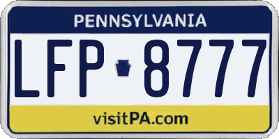 PA license plate LFP8777