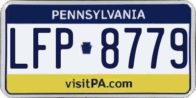 PA license plate LFP8779