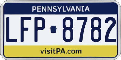 PA license plate LFP8782