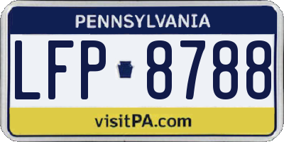 PA license plate LFP8788