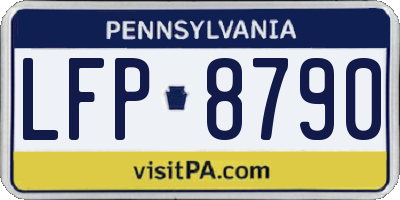 PA license plate LFP8790