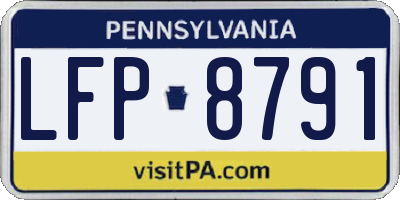 PA license plate LFP8791