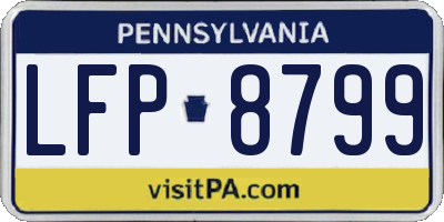 PA license plate LFP8799