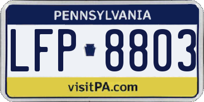 PA license plate LFP8803
