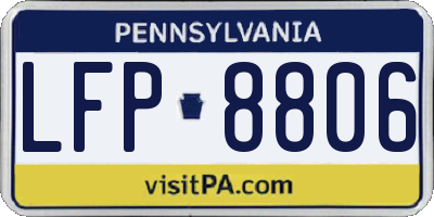PA license plate LFP8806
