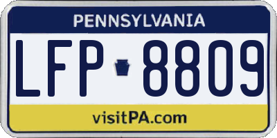 PA license plate LFP8809