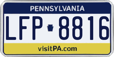 PA license plate LFP8816
