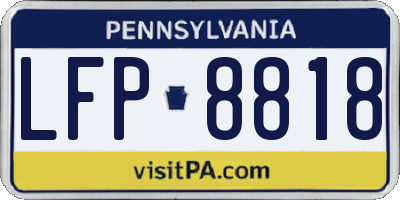 PA license plate LFP8818