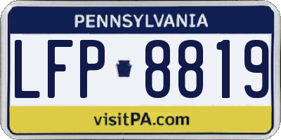 PA license plate LFP8819