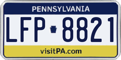 PA license plate LFP8821