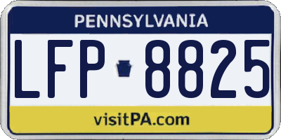 PA license plate LFP8825