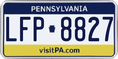 PA license plate LFP8827