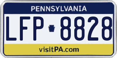 PA license plate LFP8828