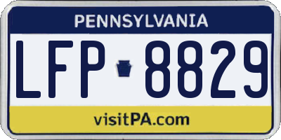 PA license plate LFP8829