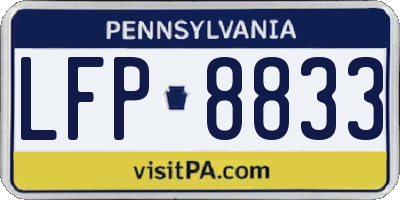 PA license plate LFP8833