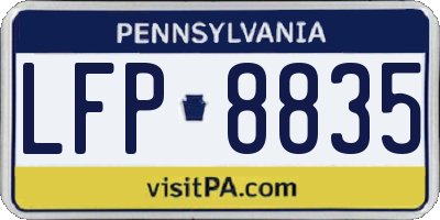 PA license plate LFP8835