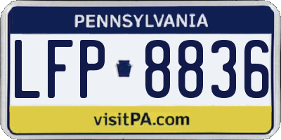 PA license plate LFP8836