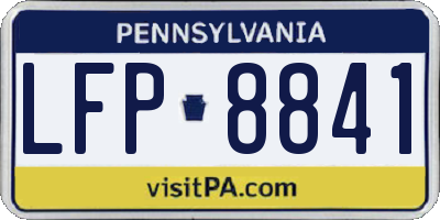 PA license plate LFP8841