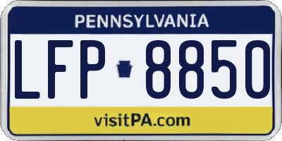 PA license plate LFP8850