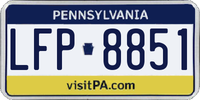 PA license plate LFP8851