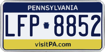 PA license plate LFP8852