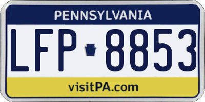 PA license plate LFP8853