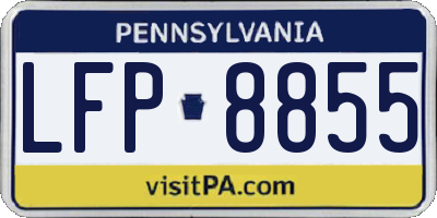 PA license plate LFP8855