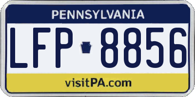 PA license plate LFP8856
