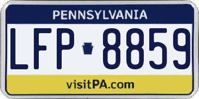 PA license plate LFP8859