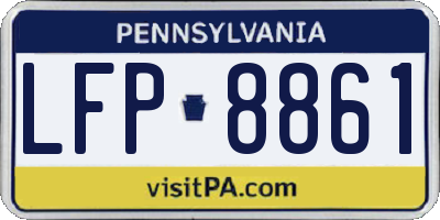 PA license plate LFP8861