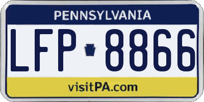 PA license plate LFP8866