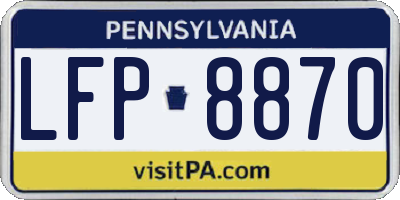 PA license plate LFP8870