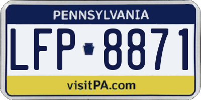 PA license plate LFP8871