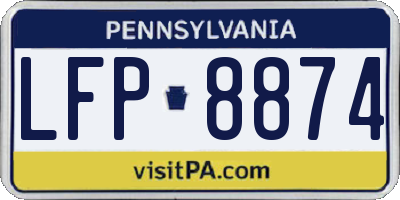 PA license plate LFP8874