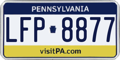PA license plate LFP8877
