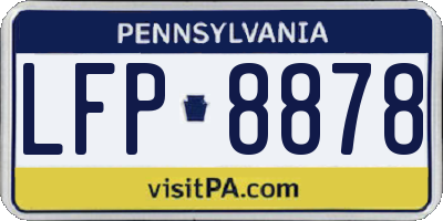 PA license plate LFP8878