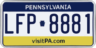 PA license plate LFP8881