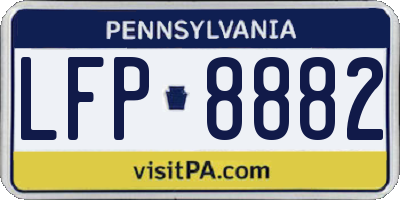 PA license plate LFP8882