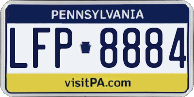 PA license plate LFP8884