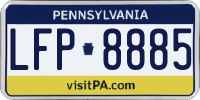 PA license plate LFP8885