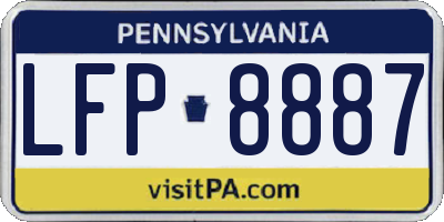 PA license plate LFP8887