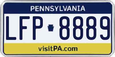 PA license plate LFP8889